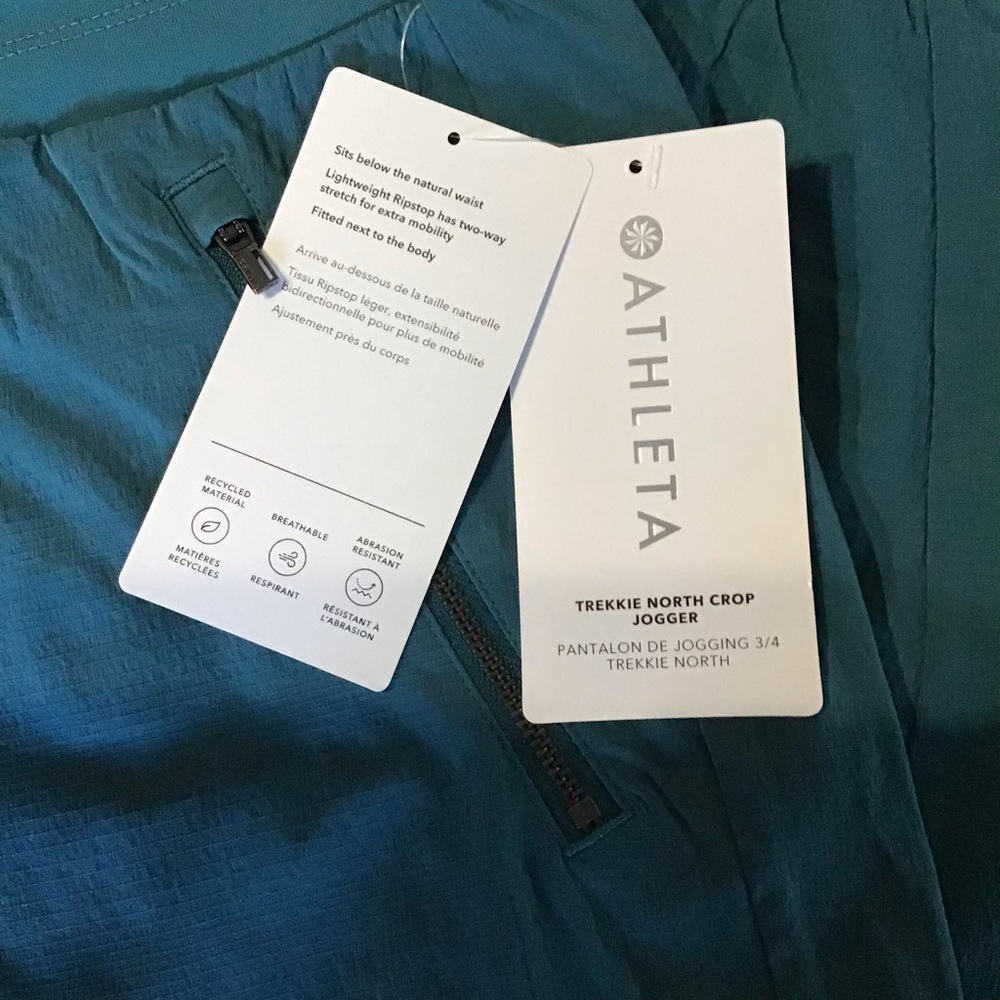 NWT Athleta Trekkie North Crop Jogger 10 Borealis Green - Picture 5 of 5